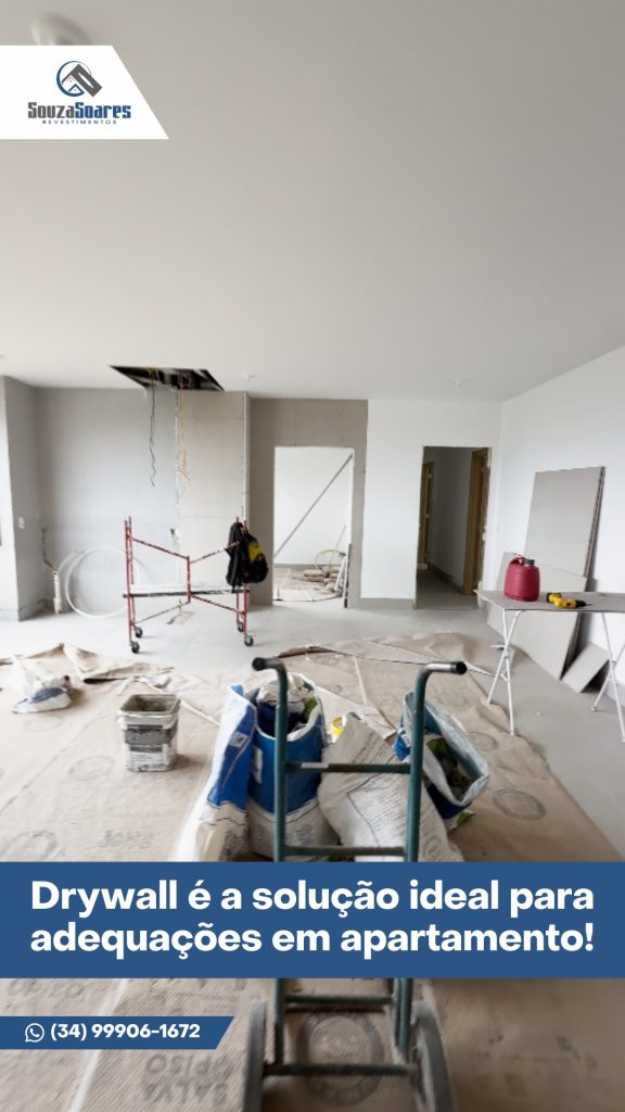📲 Entre em contato e solicite seu orçamento com a Souza Soares Drywall! 📞 (34) 99906-1672 Siga Nosso ✅ Instagram ✅ Facebook Saiba Mais Quem Somos Serviços Adequações em apartamento